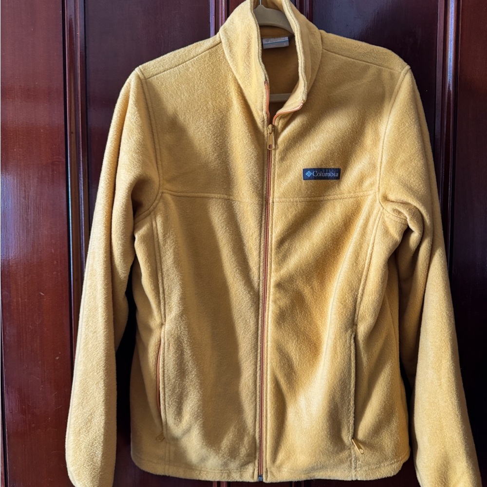 Columbia mustard yellow fleece Jacket